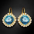 Серьги "Apžilbinošs Mirdzums III (Aquamarine Blue)" с кристаллами Swarovski™